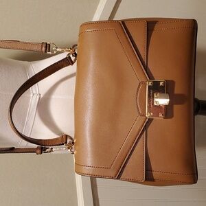 Michael Kors caramel Kinsley top handle bag